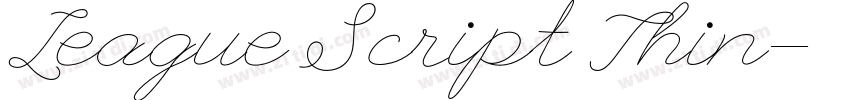 League Script Thin字体转换